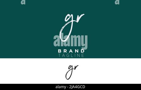 GR Alphabet letters Initials Monogram logo RG, G and R Stock Vector