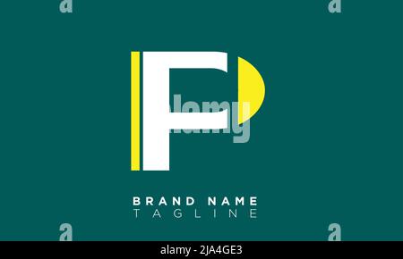 Alphabet letters Initials Monogram logo FP, PF, F and P Stock Vector