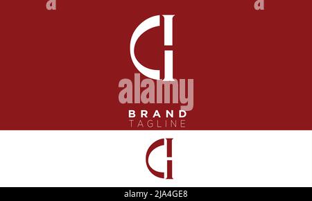 Alphabet letters Initials Monogram logo CI, IC, C and I Stock Vector