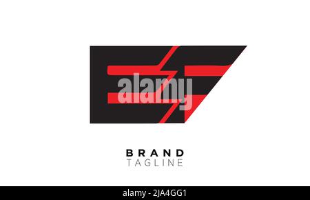 Alphabet letters Initials Monogram logo EF, FE, E and F Stock Vector