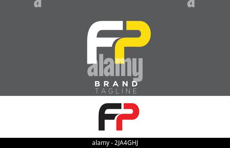 Alphabet letters Initials Monogram logo FP, PF, F and P Stock Vector