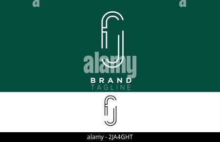 Alphabet letters Initials Monogram logo FJ, JF, F and J Stock Vector