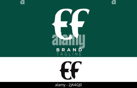 Alphabet letters Initials Monogram logo EF, FE, E and F Stock Vector