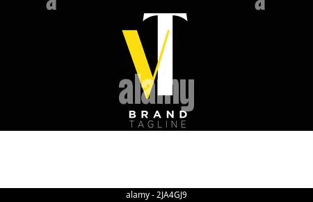 Alphabet letters Initials Monogram logo VT, TV, V and T Stock Vector
