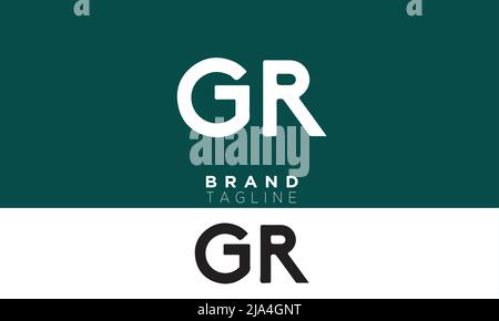 Alphabet letters Initials Monogram logo GR, RG, G and R Stock Vector