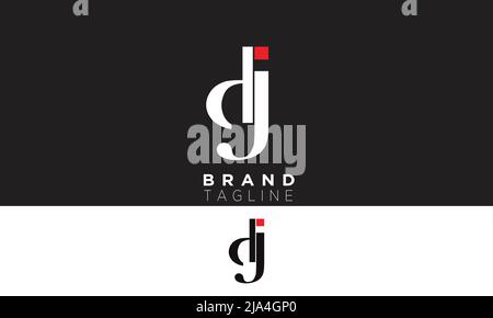 Alphabet letters Initials Monogram logo DJ, JD, D and J Stock Vector