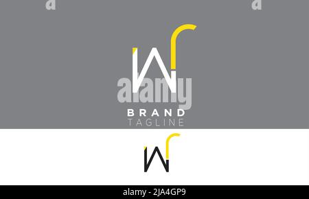 Alphabet letters Initials Monogram logo WR, RW, W and R Stock Vector