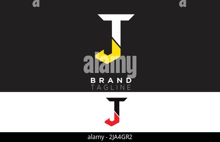 Alphabet letters Initials Monogram logo JT, TJ, J and T Stock Vector