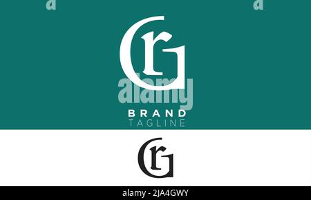 GR Alphabet letters Initials Monogram logo RG, G and R Stock Vector