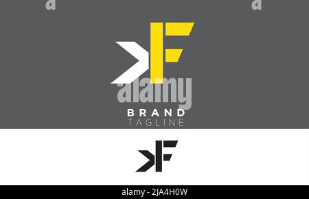 KF Alphabet letters Initials Monogram logo FK, K and F Stock Vector