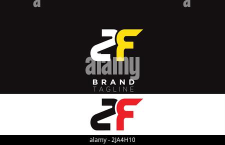 ZF Alphabet letters Initials Monogram logo FZ, Z and F Stock Vector