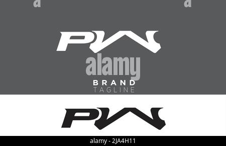 PW Alphabet letters Initials Monogram logo WP, P and W Stock Vector