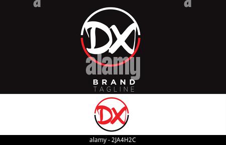 DX Alphabet letters Initials Monogram logo XD, D and X Stock Vector