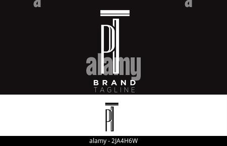 PT Alphabet letters Initials Monogram logo TP, P and T Stock Vector