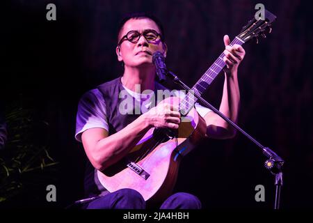 NANJING, CHINA - FEBRUARY 15, 2018 - Luo Dayou (Tayu Lo) tour concert is held at nanjing Olympic Sports Center Gymnasium, Nanjing, Jiangsu Province, C Stock Photo