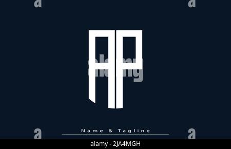 Alphabet letters Initials Monogram logo AP, PA Stock Vector