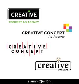set of creative concept logo with unique and modern design Stock Vector