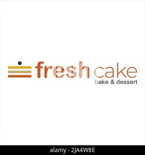 fresh cake bake and dessert Stock Vector