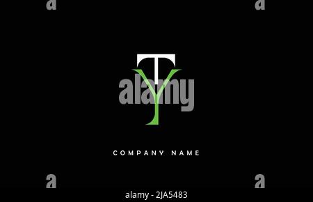 YT, TY Abstract Letters Logo Monogram Stock Vector