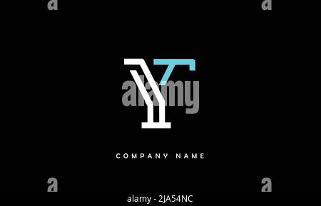 YT, TY Abstract Letters Logo Monogram Stock Vector