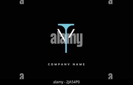 YT, TY Abstract Letters Logo Monogram Stock Vector