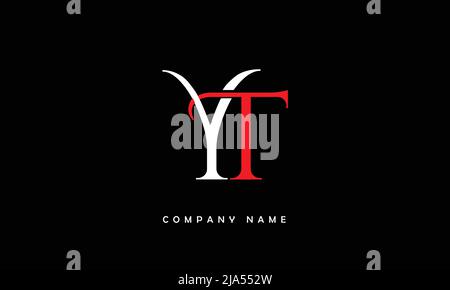 YT, TY Abstract Letters Logo Monogram Stock Vector
