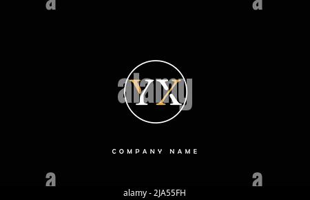 YX, XY Abstract Letters Logo Monogram Stock Vector