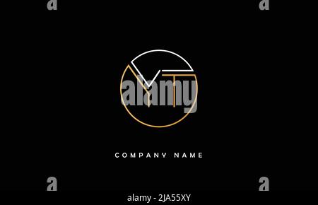 YT, TY Abstract Letters Logo Monogram Stock Vector