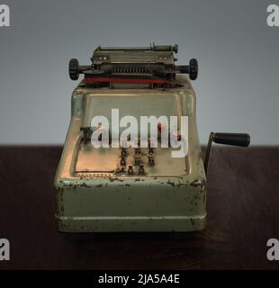 Antique Calculator Adding Machine Stock Photo