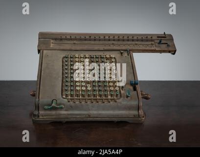 Antique Calculator Adding Machine Stock Photo