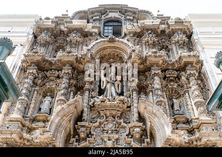 The Exterior of San Agustin Church In The Historical Centre Of Lima, Peru. Stock Photo