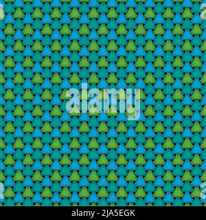 Interlace Circles Seamless Pattern. Vector Tileable Blue-Green Background Stock Vector