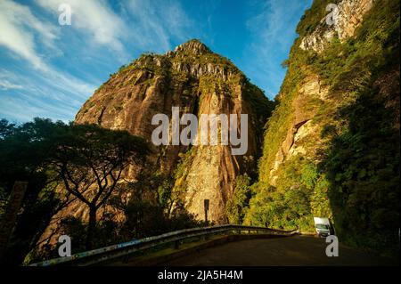 Serra do Corvo Branco, a popular road among travelers in Santa Catarina, Brazil Stock Photo