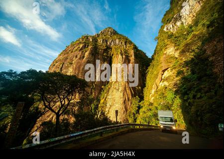 Serra do Corvo Branco, a popular road among travelers in Santa Catarina, Brazil Stock Photo