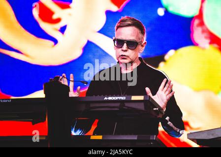June 29, 2017 - Bologna, Bologna, Italy - The British band Depeche Mode performing live on stage at the Renato dall'Ara Stadium in Bologna for their first ''Global Spirit'' tour concert (Credit Image: © Alessandro Bosio/Pacific Press via ZUMA Wire) Stock Photo