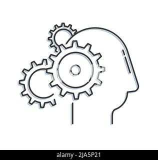 Igniting the Brain Working Process - Icon as EPS 10 File Stock Vector
