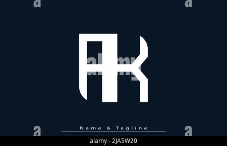 Alphabet letters Initials Monogram logo AK, KA Stock Vector