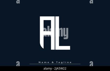 Alphabet letters Initials Monogram logo AL, LA Stock Vector