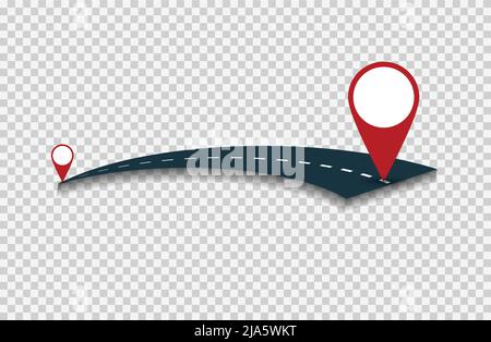 World travel concept background,road trip around the world on white transparent.Vector illustration Stock Vector