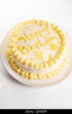 5 Off] Order 'White Yellow Golden Crown Birthday Cake (2-Tier)' Online |  Urgent Delivery Across London // Sugaholics™