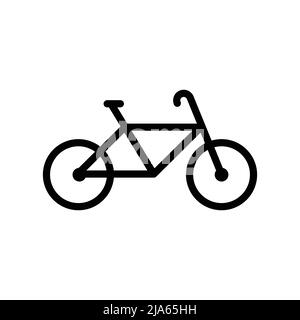 Bicycle icon vector. Sports, healthy living, transportation. line icon style. Simple design illustration editable Stock Vector