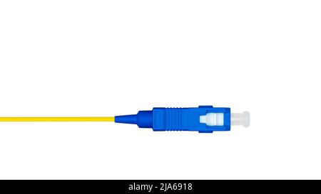 Fiber Optic Cable  on isolated white background Stock Photo