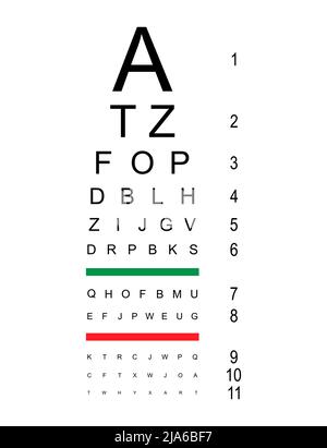 Test visual measure icon, optical chart letter symbol, optometrist ...