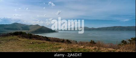 View of Sevan Island in Lake Sevan in Armenia Stock Photo - Alamy