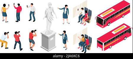 Sights of the town icons set, isometric style Stock Vector Image & Art ...