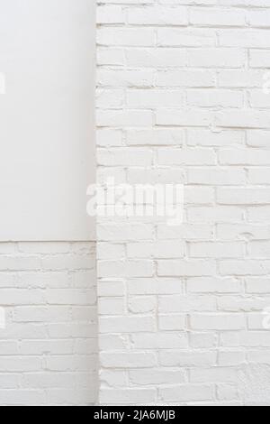 White brick wall background texture Stock Photo