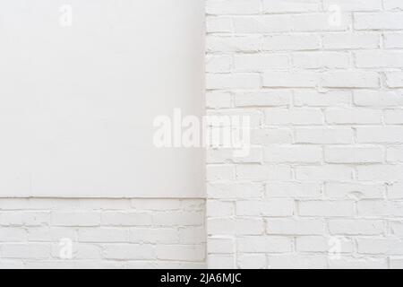 White brick wall background texture Stock Photo