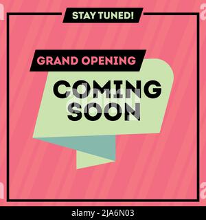 Grand opening coming soon grand opening sale poster sale banner design template Stock Vector