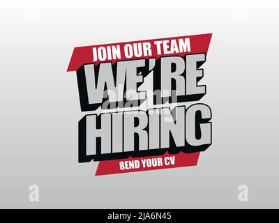 Loudspeaker with text 'we're hiring' on Quick Tips badge. Business concept for new ideas creativity and innovative solution. File has clipping path. Stock Vector