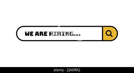 We are hiring sticker. we are hiring square isolated sign. we are hiring label Stock Vector